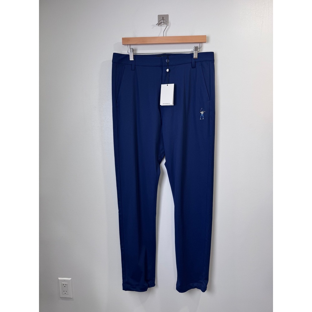 NWT Eastside Golf Men Blue Performance Golf Pants Embroidered Logo Size 32